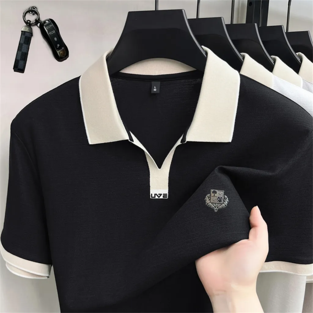 [LP]🎁Free BMW keychain🔑26 spring and summer high-quality men's lapel polo shirt short-sleeved, made of high-quality Xinjiang mercerized cotton fabric, novel colors, fashionable and elegant. It has breathable sweat-absorbing performance. It feels very delicate and textured. All details are made with advanced hardware craftsmanship LOGO on the chest, which embodies the three-dimensional effect. It conforms to the consistent design style of the brand. ️Fashionable T-shirt with great upper body effect. ️It can be worn casually or for business, and it can be worn alone without any problem! Sizes: M-4XL (maximum weight can be worn), please state your height and weight when placing an order.